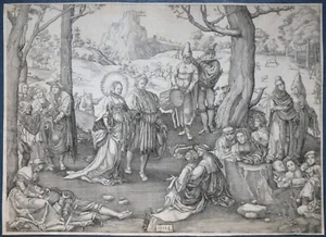KUPFERSTICH MARIA MAGDALENA TANZ LEYDEN LUCAS ORIGINAL MONOGRAMM DATIERT 1519 - Picture 1 of 11