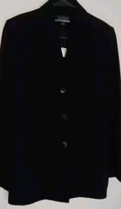 New Casual Corner Annex Black Blazer Jacket 3 Button Woman Size 6  - Picture 1 of 5