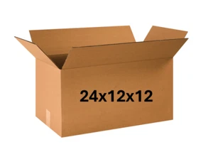 24" x 12" x 12" CARDBOARD BOX - 200 lb - SINGLE BOX - Picture 1 of 5
