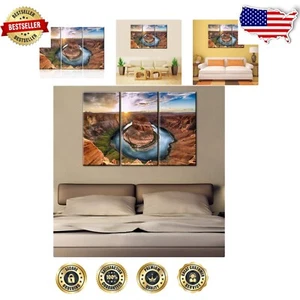 Horseshoe Bend Sunset Art - 28''x42'' Framed Canvas Set for Elegant Living Rooms - Picture 1 of 9