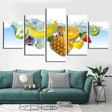 Fruit Water Kitchen Restaurant 5 Pieces Canvas Print Poster HOME DECOR Wall Art