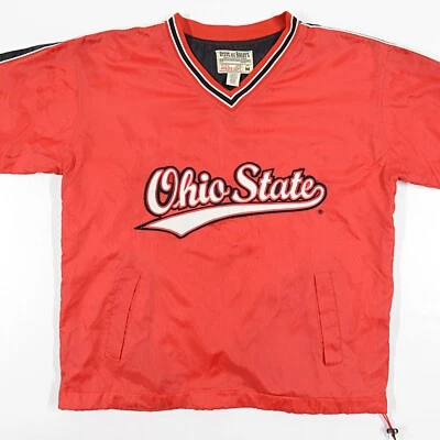 Steve & Barrys 俄亥俄州七叶树风衣羊毛衬里男式中号复古 — 第 1/4 张图片