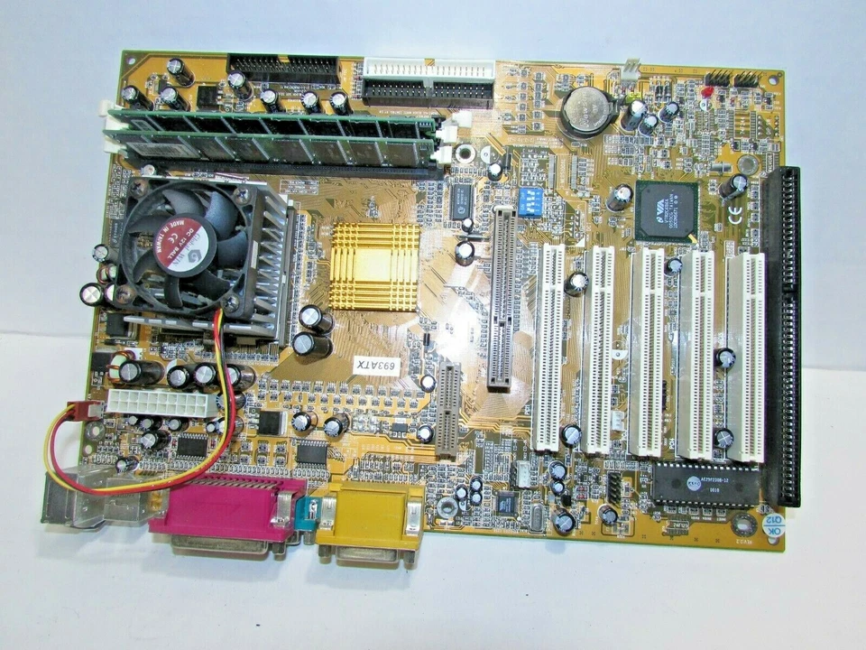 AZZA VIA 693ATX SOCKET 370 MOTHERBOARD +CPU +256MB RAM - Image 1 of 2