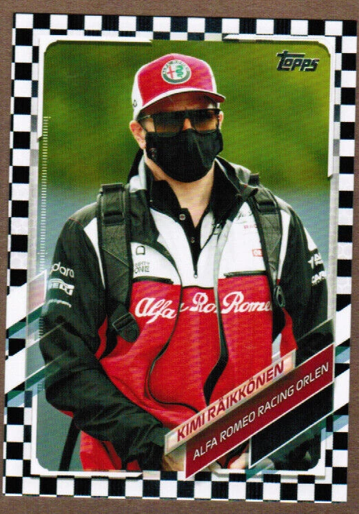 2021 Topps Formula 1 Checker Flag #26 Kimi Raikkonen (ref Y0177) - Image 1 of 2