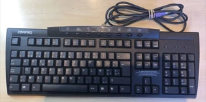 Clavier COMPAQ AZERTY noir filaire PS/2 KB 9963 - Photo 1/2