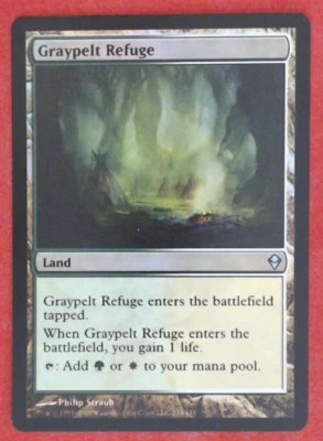 MTG Bling - Foil Non Basic Land - Graypelt Refuge - Zendikar -E369 - Image 1 of 2
