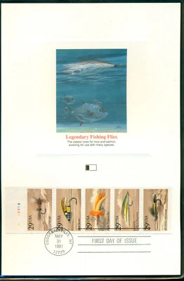 1991 Set of SIX Fleetwood Proof Cards - Legendary Fishing Flies - Image 1 of 4