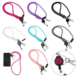 Supplies Bling Crystal Lanyard Neck Strap Clip ID Card Holder Hanging Rope - Photo 1 sur 19