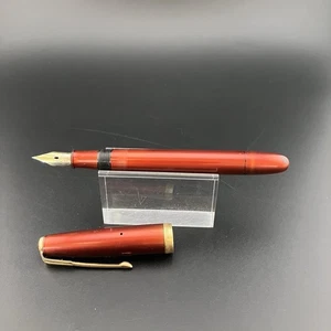 Pluma Estilográfica Especial Ebonita Cuentagotas Plumín Fino Laminado 14k - Imagen 1 de 10