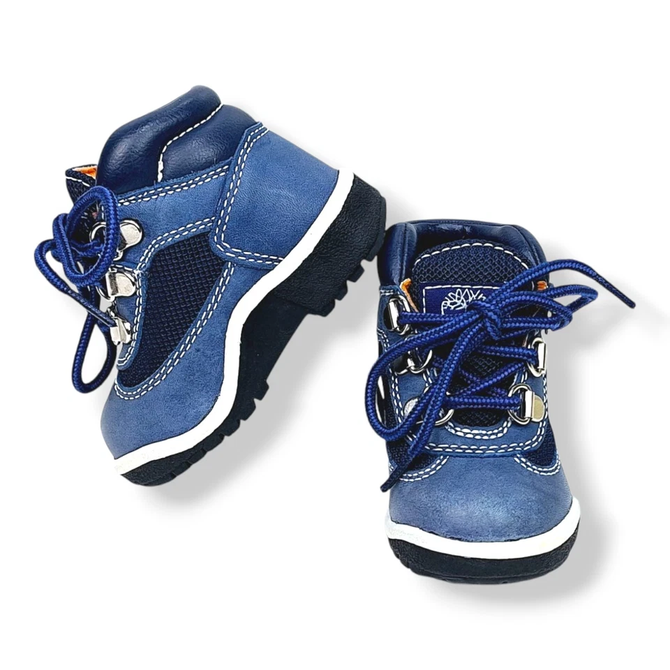  TIMBERLAND Botas de Campo para Niños Pequeños Zapatos Talla 4M Azul Naranja 41857 8427 Foto 1 de 4