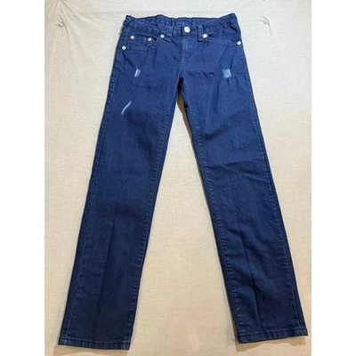 Pantalones de mezclilla rectos True Religion para niños talla 16 azules desgastados 30X29. Foto 1 de 4
