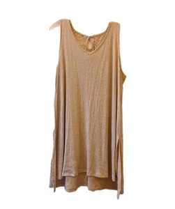 French Laundry Top Sommer Tank Größe 2X beige ärmellos Häkelrücken Spitze - Bild 1 von 8