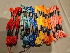 Coats & Clark Variegated Embroidery Floss Thread~Lot of 17 skeins~Brand New! - Picture 1 of 1