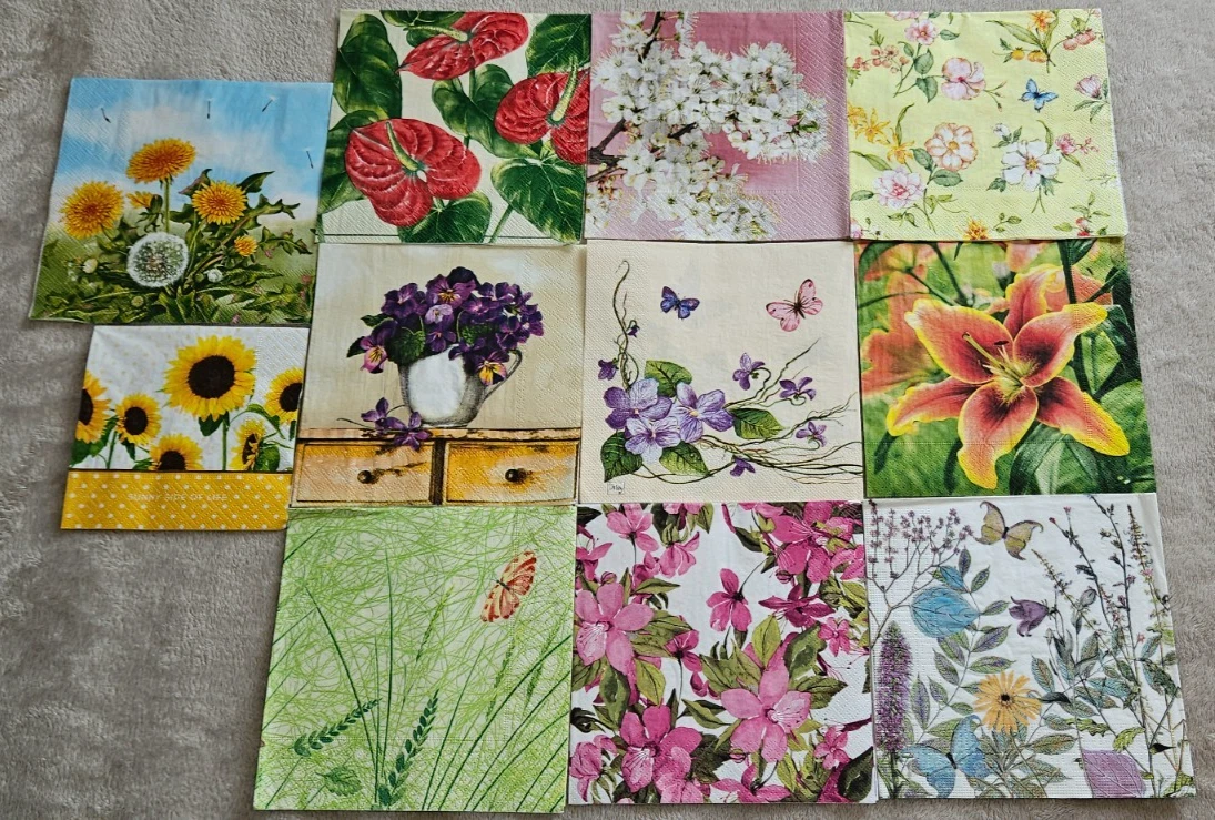 20 Servietten Mit Mohnblumen-Design – Sommerliche Tischdekoration