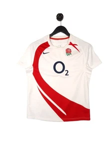 Nike England Rugby Union Home Jersey 2007 Size XL Boys In White Short Sleeve - Picture 1 of 4