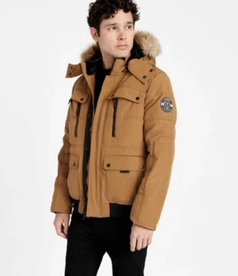 Men’s Guess Dustin Parka Jacket Parka Removable Hood Size Small Read Description - Image 1 of 4