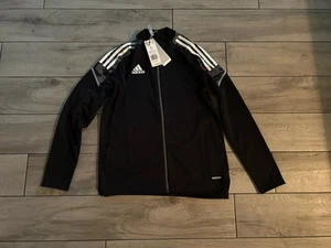 Adidas Boys Black Track Jacket Size Large NWT - Picture 1 of 2