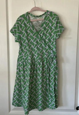 Vestido Diane Von Furstenberg Target Niñas Imitación Envoltura Verde Púrpura 10/12 Grande Foto 1 de 4