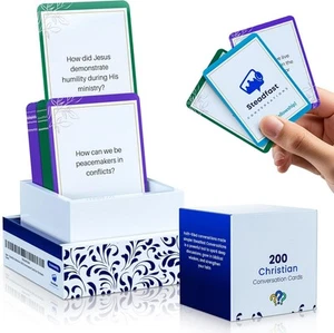 Juego de Cartas Cristianas - 200 Grupos Juveniles Iniciadores de Conversaciones Bíblicas Basadas en la Fe - Imagen 1 de 7