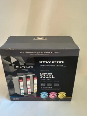 BNIB Genuine Lexmark 100XL Cyan Magenta & Yellow ink Cartridges (3 Pack) New - Image 1 of 4