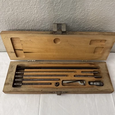 VINTAGE SEARS CRAFTSMAN DEPTH MICROMETER INDICATOR PRECISION MEASURING TOOLS.   - Image 1 of 4