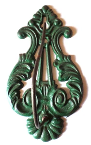 Appendiabiti da parete vintage piccolo metallo verde interno esterno made in USA - Foto 1 di 4