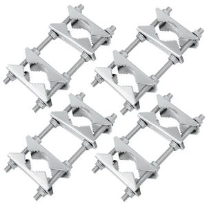 4 Pack Antenna Mast Clamp 2 inch Pole to Pole Mounting Kits Heavy Duty Mast t... - Picture 1 of 6
