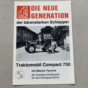 Broszura Schlüter Traktomobil Compact 750 6 stron DIN A4 stan bardzo dobry - Zdjęcie 1 z 3