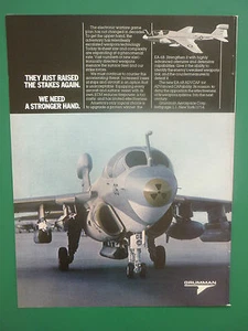 1984-1986 PUB GRUMMAN EA-6B PROWLER ADVCAP US NAVY ECM ELECTRONIC WARFARE AD - Picture 1 of 1