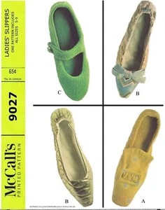 ZAPATOS DE VERANO Zapato Zapatilla 5-9 con patrón de tela McCall's 9027 Mary Jane - Imagen 1 de 2