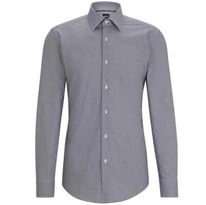 Boss Bedrucktes Slim-Fit Hemd aus Stretch-Baumwolle | Navy | 15,5, 16,5, 17,5 - Bild 1 von 2