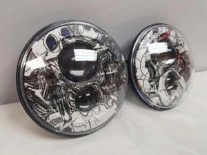 "DISEÑO DE CALAVERAS DE COLORES 7"" para faros LED SUZUKI SIERRA JEEP WRANGLER JK CJ TJ" - Imagen 1 de 4