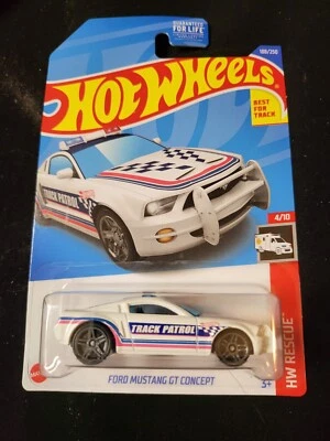 2022 HOT WHEELS #188 FORD MUSTANG GT CONCEPT  White HW Rescue 4/10 NEAR MINT - Image 1 of 2