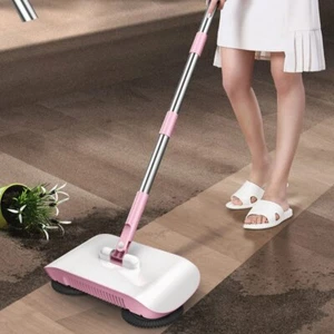 Hand Push Sweeper Household Broom Dustpan Mop Floor All-in-one Machine Gift Mop - Picture 1 of 12