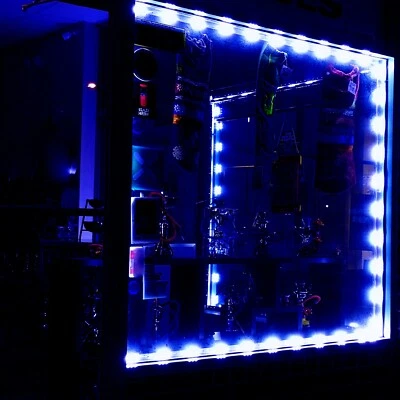 LEDUPDATES 80ft Blue STOREFRONT window 5630 LED LIGHT UL Listed 12v 150w Power - Image 1 of 4