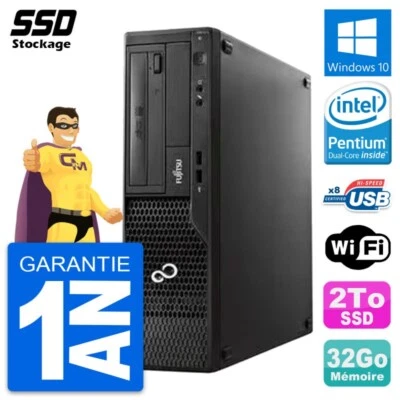 PC Fujitsu Esprimo E510 DT Intel Pentium G2020 RAM 32Go SSD 2To Windows 10 Wifi - Imagen 1 de 4