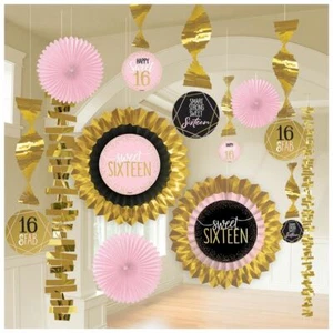 Sweet 16 13 Pc Room Decorating Kit Birthday - Picture 1 of 1