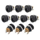 10 Piece Set of Power DC Connectors for Guitar Effects Pedals 2 1mm Socket