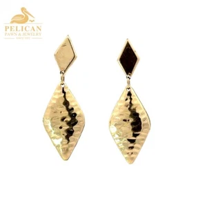 14K YELLOW GOLD EARRINGS (le kp) (PDS035476) - Picture 1 of 4