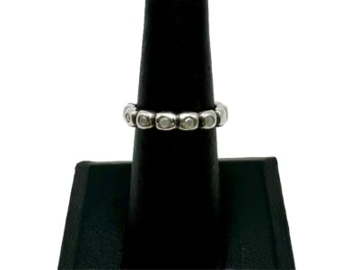 Genuino Pandora Ale Plata Esterlina Cuentas Eternidad Plata Banda de Hielo Anillo Talla 6.5 Foto 1 de 4