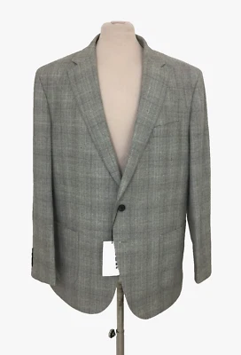Chaqueta Jaeger Para Hombre Talla 46" Gris Cuadros Lana Pecho Único Ajuste A Medida Nueva F1 Foto 1 de 4