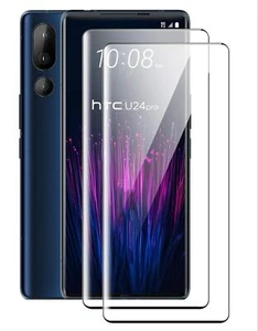 Paquete de 2 protectores de pantalla de vidrio templado HD ultra transparentes para HTC U24 Pro - Imagen 1 de 7