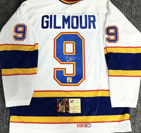 COA-NWT-LG VINTAGE DOUG GILMOUR ST LOUIS BLUES AUTO/SIGNED 1983 CCM/MASKA JERSEY Cover