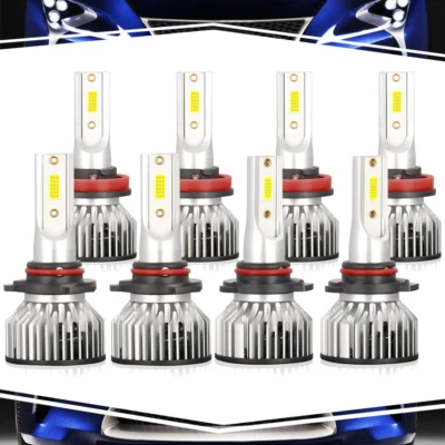 4 pares de faros de haz alto bajo H11 DRL para Mazda 3 2010-2013 9005+9006+2x Foto 1 de 4