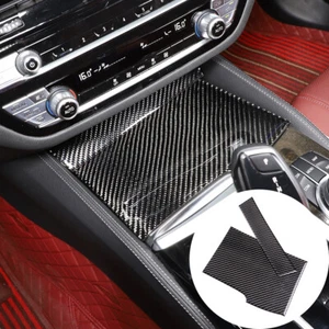 Fit For BMW 5 Series G30 2018+ Carbon Fiber Console Storage Box Panel Trim Cover - Picture 1 of 9