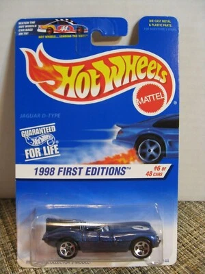Coche fundido a presión Hot Wheels 1998 primeras ediciones #6 de 48 autos - Jaguar D-Type #638 Foto 1 de 4