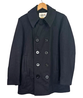 Abrigo vintage Fox Knapp azul marino marinero guisante para hombre 36 Foto 1 de 4