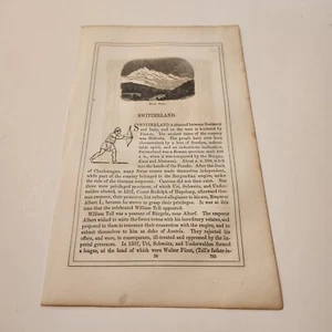Ansicht des Mont Blanc Schweiz um 1853 Kupferstich (353) - Bild 1 von 2