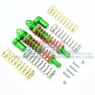 NEW GPM Alum Rear Adjustable L-Shape Piggy Back Shocks 102mm Green : Rustler - Image 1 of 4