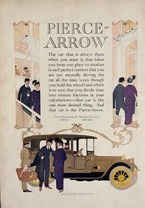 Anuncio impreso Pierce Arrow 1914 - Limusina escalera mecánica período moda Buffalo NY - Imagen 1 de 1